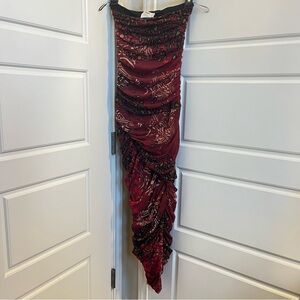 Fuzzi Strapless Animal Print Dress NWT Size Large